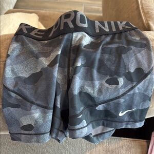 Nike Black and Gray Camo Athletic Shorts